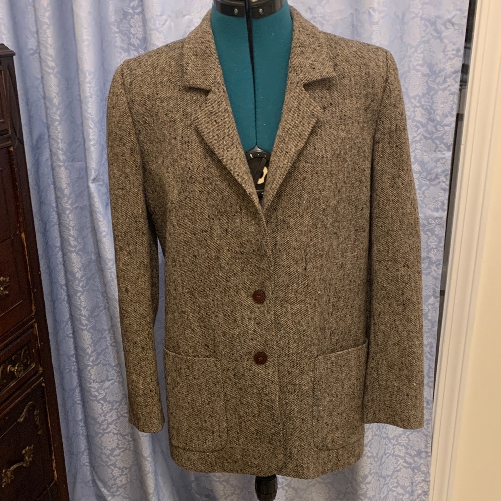 Vintage Tweed Gray Blazer